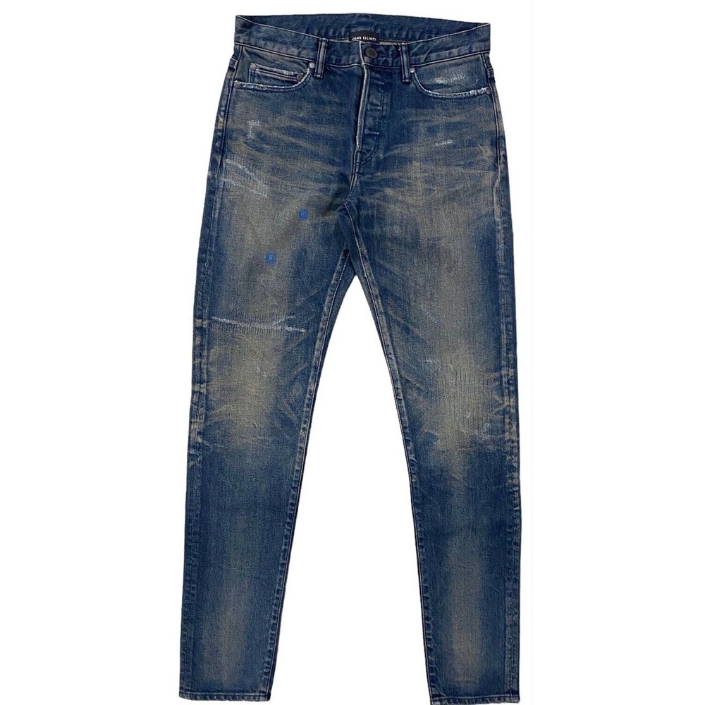 John Elliott Men's The Cast 2 Slab Distressed Japanese Made Slim Fit Denim Jeans